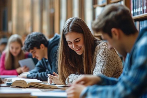 university students learning