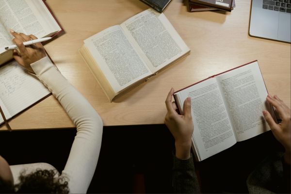 academic working on a dissertation